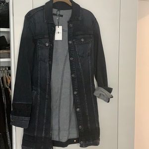 NWT - 7 for all mankind, long length denim jacket